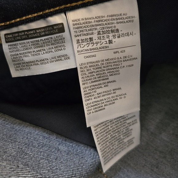 Levis Workwear Fit Straight Leg Jeans Mens 38x30 Blue Denim NWT Bootcut - Picture 8 of 9